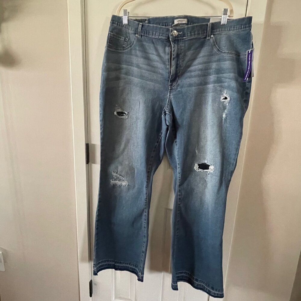 New Catherines Limited Edition Bootcut Distressed Jeans Size 22W Plus Size